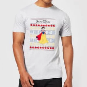 Image of Disney Classic Snow White Mens Christmas T-Shirt - Grey - S