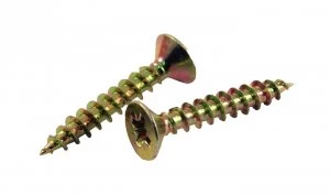 Image of Yellow CSK Chipboard Screws In Box