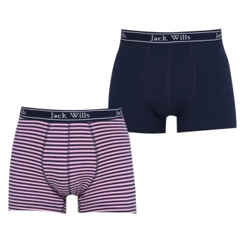 Image of Jack Wills Multipack Fine Stripe Boxers 2 Pack - Pink