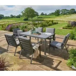 Image of Handpicked Titchwell 6 Seat Dining Set - Grey