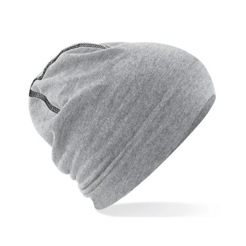Image of Beechfield Beechfield Men Hemsedal Cotton Beanie in Grey Grey One Size Male 5063425388233