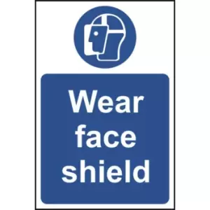Image of Wear face shield - Self Adhesive Sticky Sign (200 x 300mm)