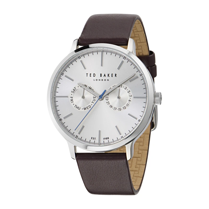 Image of Ted Baker Mens Haarvin Analogue Quartz Watch Silver/Silver male One Size