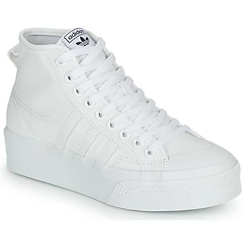 Image of adidas NIZZA PLATFORM MID womens Shoes (High-top Trainers) in White
