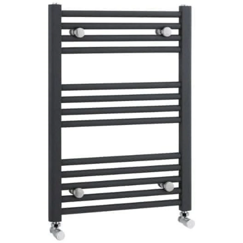 Image of NUIE Nuie - Straight Heated Towel Rail 700mm h x 500mm w - Anthracite MTY103