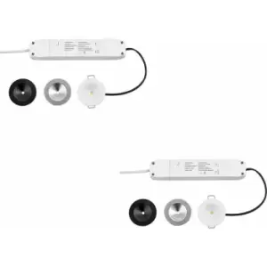 Image of 2 pack Recessed Emergency Ceiling Guide Light Kit - Daylight White LED - White