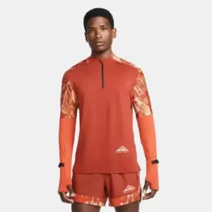 Image of Nike Dri-FIT Element Mens 1/2-Zip Trail Running Top - Orange
