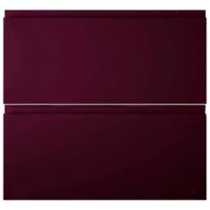 Image of Cooke Lewis Raffello High Gloss Aubergine Tower drawer front W600mm Set of 2