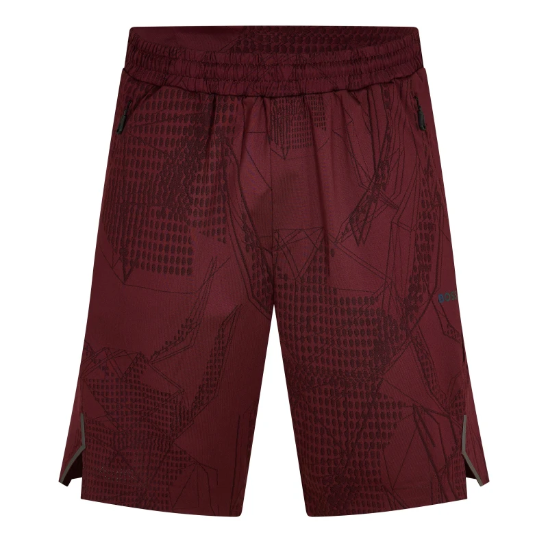 Image of Boss Mens Hecon Desert Active Short Sleeve Polo Shirt Medium Red male S