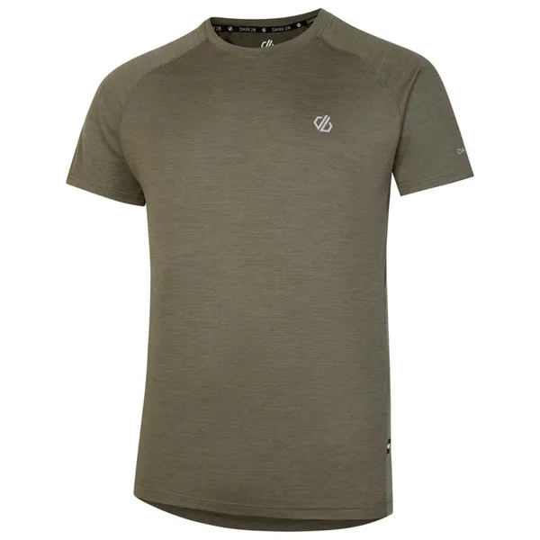 Image of Dare 2B Mens Persist Lightweight Wicking Super Soft T Shirt S- Chest 38', (97cm) Lichen Green Marl DMT595-RSF-S