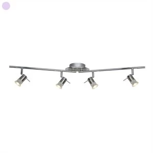Image of 4 Light Bathroom Chrome, Satin Silver IP44, GU10