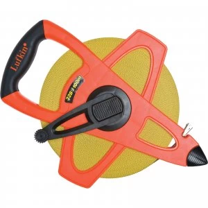 Image of Lufkin Fibreglass Long Tape Measure Imperial Metric 330ft 100m 13mm