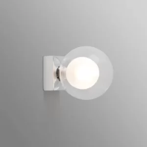 Image of Perla Bathroom Chrome Globe Wall Light 1x g9 IP44