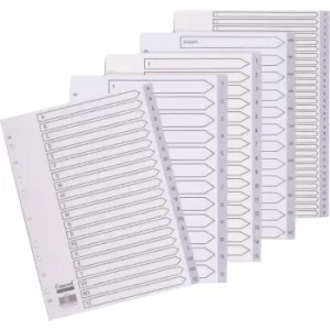 Image of Index 1-20 A4 Grey PVC 62705