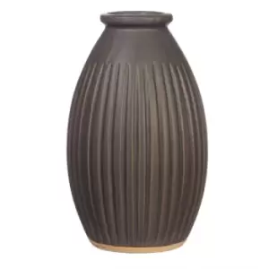 Image of Sass & Belle Grooved Vase Large Black