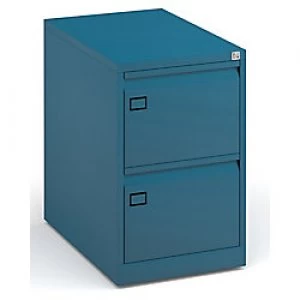 Image of Dams International Filing Cabinet with 2 Lockable Drawers DEF2BL 470 x 622 x 711mm Blue