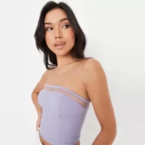 Image of Missguided Panel Corset - Purple