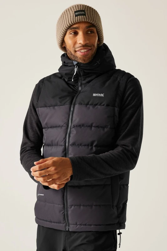 Image of Regatta Mens Aldthorn Insulated Padded Body Warmer in Charcoal Size: Medium Charcoal Male M
