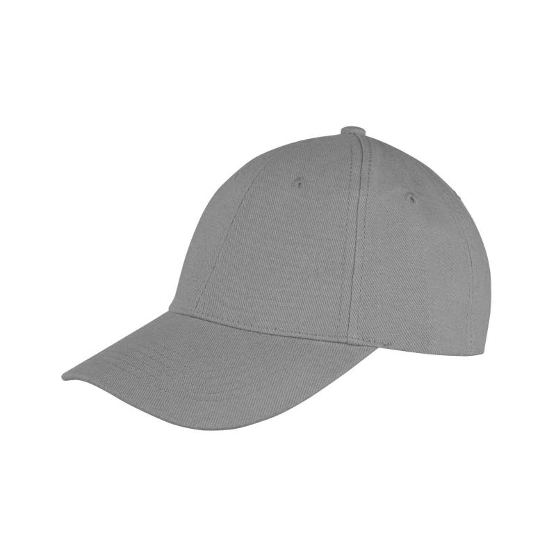 Image of Result Result Men Memphis 6 Panel Brushed Cotton Low Profile Baseball Cap in Mid Grey Mid Grey One Size Male 5063470734672