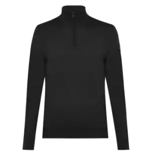 Image of Paul And Shark Zip Turtle Sweater - Black