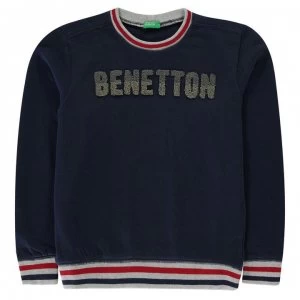Image of Benetton Trim Sweatshirt - 13C Navy