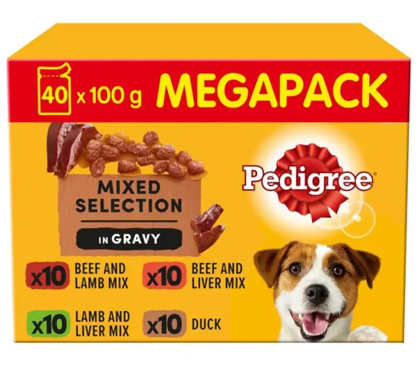 Image of Pedigree Mixed Varieties in Gravy Wet Dog Food 40 x 100g