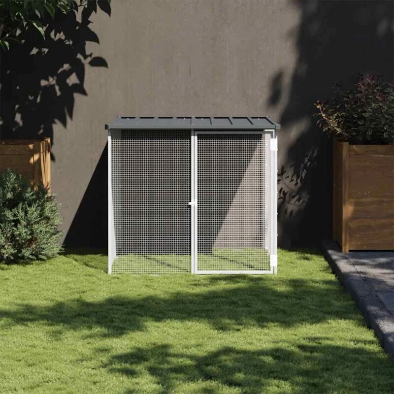 Image of VIDAXL Chicken Cage with Roof Anthracite 103x98x90cm Galvanised Steel Vidaxl 8720845903664