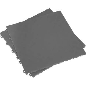 Image of Sealey Anti Slip Polypropylene Floor Tile Grey 400mm 400mm Pack of 9