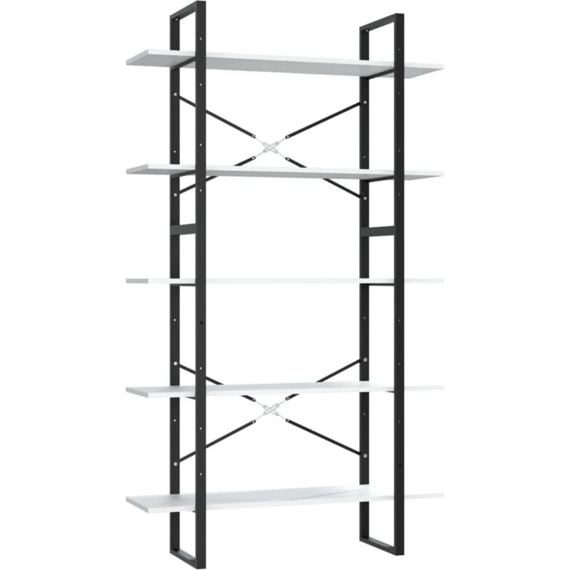 Image of VIDAXL Vidaxl - 5-Tier Book Cabinet White 100x30x175cm Engineered Wood 8720286649541