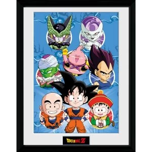 Image of Dragonball Z Chibi Characters Framed Collector Print