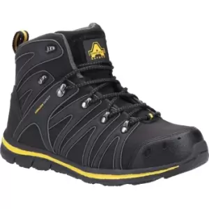 Image of Amblers Mens Edale AS254 Safety Boots (8 UK) (Black/Yellow) - Black/Yellow