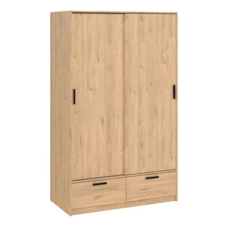 Image of Furniture To Go Line Wardrobe with 2 Doors 2 Drawers Light Oak
