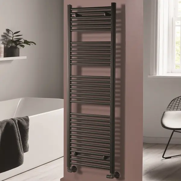 Image of Towelrads Pisa Black Towel Radiator 1800 x 500mm