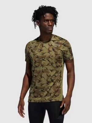 Image of adidas Jungle Camo T-Shirt, Khaki, Size S, Men