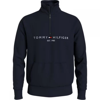 Image of Tommy Hilfiger Logo Mockneck Jacket - Desert Sky DW5