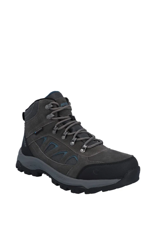 Image of Hi Tec Mens Bandera Expedition Hi Walking Boots UK Size 12 (EU 46) Dark Gull Grey Harbour Mist HIT172-DKGREY-12