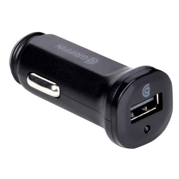 Image of Griffin GP-012-BLK Single Port 2.4A USB Car Charger - Black