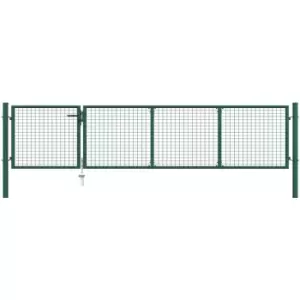 Image of Vidaxl - Garden Gate Steel 350x75cm Green Green
