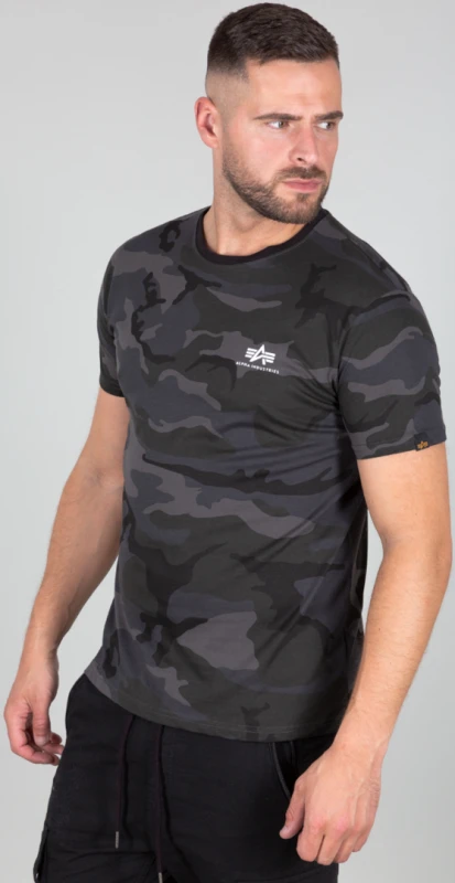 Image of Alpha Industries Backprint Camo T-Shirt, multicolored, Size XS for Men