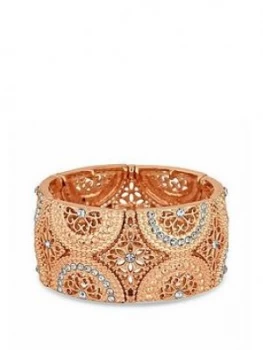 Image of Mood Mood Rose Gold Plated Filigree Stretch Bracelet