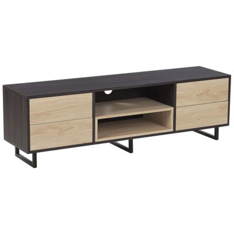 Image of Beliani Modern TV Stand Maine Brown/ Black
