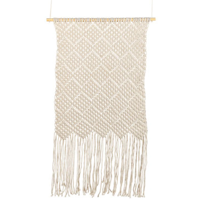 Image of Beliani Fabric Wall Hanging Okara Cotton 126cm Beige