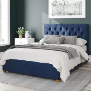 Image of Olivier Plush Velvet Ottoman Bed Navy