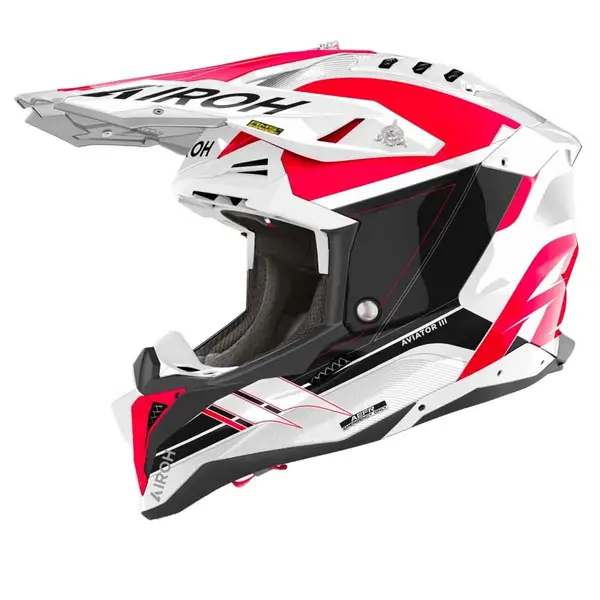 Image of Airoh Aviator 3 Saber Red Offroad Helmet Size M
