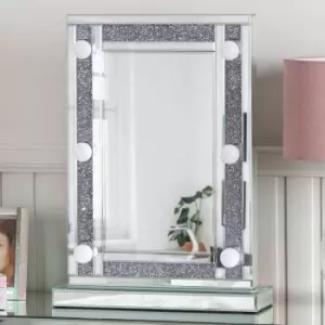 Image of 60cm Hollywood Mirror with Lights 6 Dimmable LED Cosmetic Vanity Mirrors Aluminum Frame Tabletop or Wall Mounted Vanity Mirrors