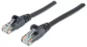 Image of Network Patch Cable - Cat6 - 0.5m - Black - CCA - U/UTP - PVC - RJ45 - Gold Plated Contacts - Snagless - Booted - Polybag - 0.5 m - Cat6 - U/UTP (UTP)