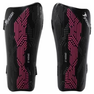 Image of Precision Origin.0 Strap Shin Guards Black/Pink Medium