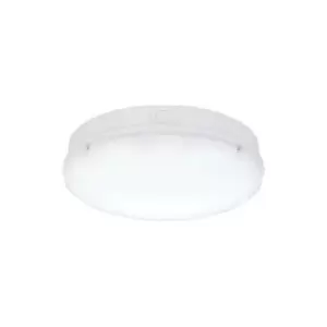 Image of Saxby Forca Cct - Integrated LED Outdoor Emergency & Microwave Flush Light Gloss White, Opal IP65