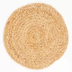 Image of Esselle Naturelle Heaton 90X90cm Circle Natural Woven Jute Rug