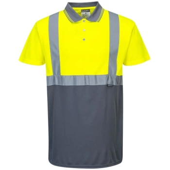 Image of S479YGYS - sz S Two-Tone Polo - Yellow/Grey - Portwest